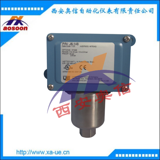 美国UE压力开关紧凑型UE开关J6-258压力控制器0-3.4bar