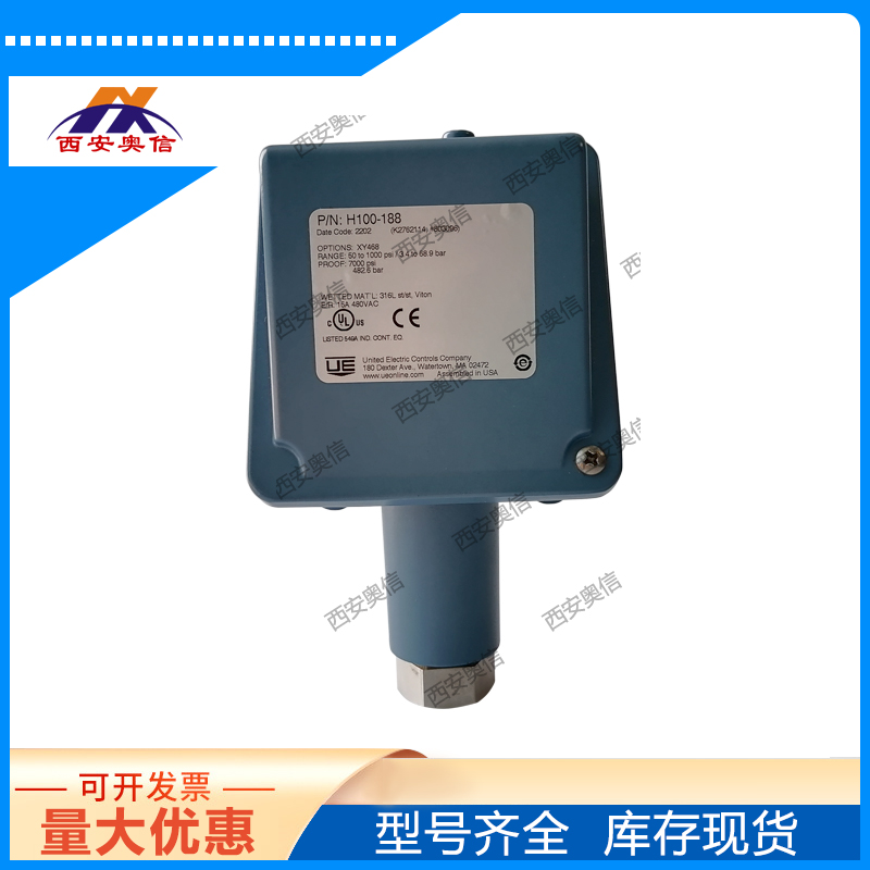 美国UE开关H100-188-M405-XY468不锈钢316L膜片ATEX本安防爆